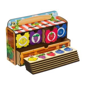 Дерев'яна настільна гра "Ягоди" Ubumblebees сортер-комодик