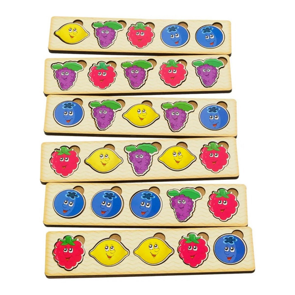 Дерев'яна настільна гра "Ягоди" Ubumblebees сортер-комодик Дерев'яна настільна гра "Ягоди" Ubumblebees сортер-комодик - Зображення 3