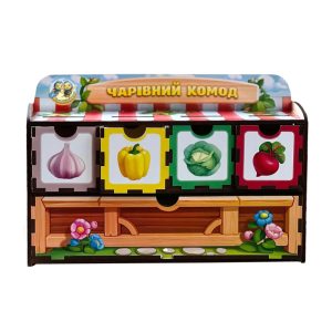 Дерев'яна настільна гра "Рахунок -1" Ubumblebees сортер-комодик