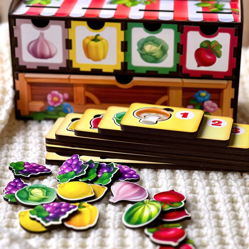 Дерев'яна настільна гра "Рахунок -1" Ubumblebees сортер-комодик Дерев'яна настільна гра "Рахунок -1" Ubumblebees сортер-комодик - Зображення 4