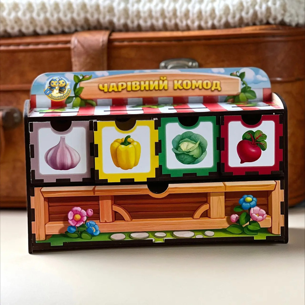 Дерев'яна настільна гра "Рахунок -1" Ubumblebees сортер-комодик Дерев'яна настільна гра "Рахунок -1" Ubumblebees сортер-комодик - Зображення 5