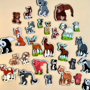 Alternative view of Дерев'яний пазл "Мама і малюк" Ubumblebees кольоровий