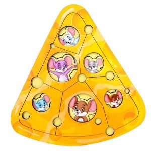 Дерев'яний пазл-вкладиш "Мишки в сирі" Ubumblebees сортер-головоломка