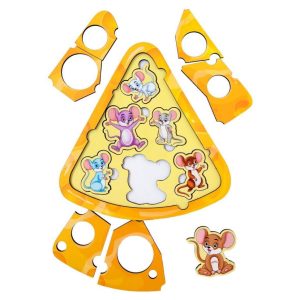 Alternative view of Дерев'яний пазл-вкладиш "Мишки в сирі" Ubumblebees сортер-головоломка