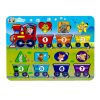 Дерев'яний пазл-вкладиш "Геометричні фігури" Ubumblebees сортер-паровоз