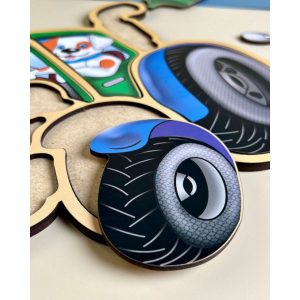 Alternative view of Деревянный пазл-вкладыш «Трактор» Ubumblebees пазл-контур