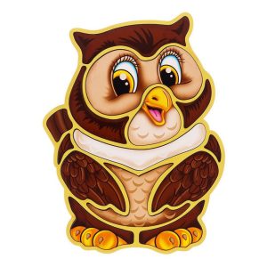 Деревянный пазл-вкладыш «Сова» Ubumblebees пазл-контур