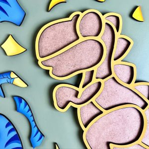 Alternative view of Дерев'яний пазл-вкладиш "Динозавр" Ubumblebees пазл-контур