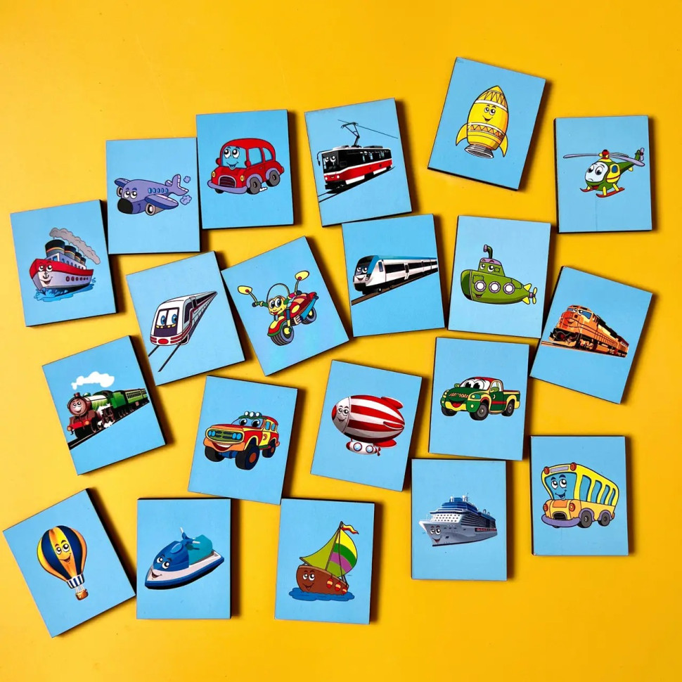 Дерев'яний пазл-вкладиш "Види транспорту" Ubumblebees сортер-асоціації Дерев'яний пазл-вкладиш "Види транспорту" Ubumblebees сортер-асоціації - Зображення 2