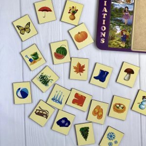 Alternative view of Дерев'яний пазл-вкладиш "Пори року" Ubumblebees сортер-асоціації