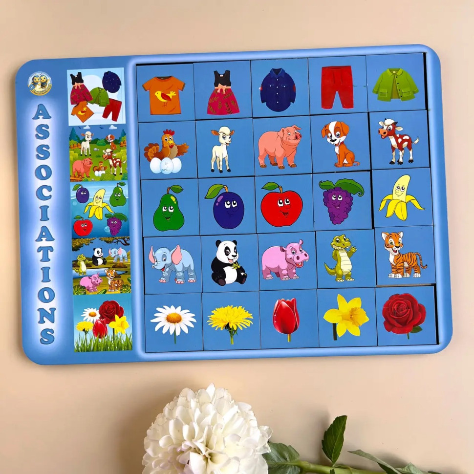 Дерев'яний пазл-вкладиш "Асоціації - 2 Ubumblebees, 25 плашок Деревянный пазл-вкладыш «Ассоциации — 2 Ubumblebees, 25 плашек — изображение 3