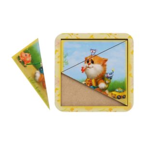 Alternative view of Дерев'яний пазл-вкладиш "Котик - 1" Ubumblebees розрізний