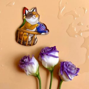 Alternative view of Дерев'яний пазл-вкладиш "Котики -1" Ubumblebees з будиночком