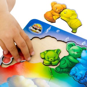 Alternative view of Дерев'яний пазл-вкладиш "Мишки" Ubumblebees кольори веселки