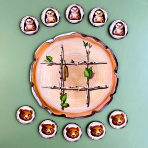 Alternative view of Дерев'яна настільна гра "Хрестики-нулики" Ubumblebees їжачок та ведмідь