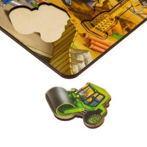 Alternative view of Дерев'яний пазл-вкладиш "Будівництво - 3" Ubumblebees маленький