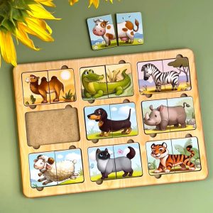 Alternative view of Дерев'яний пазл-сортер "Дивовижні звірятка" Ubumblebees, 9 тваринок