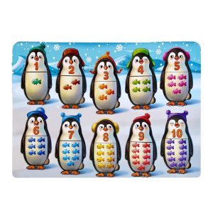 Alternative view of Дерев'яний пазл-вкладиш "Пінгвінчики" Ubumblebees рахунок