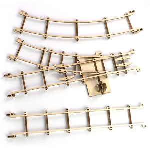 Дерев'яний конструктор "Rails set" Time for Machine, 196 дет