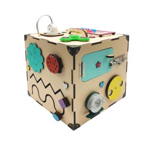 Розвиваюча іграшка Бізікуб Temple Group 23х23х23 см Бежевий