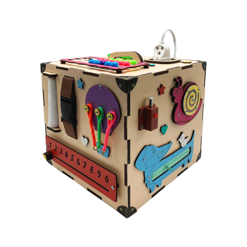 Розвиваюча іграшка Бізікуб Temple Group 23х23х23 см Бежевий Розвиваюча іграшка Бізікуб Temple Group 23х23х23 см Бежевий - Зображення 2