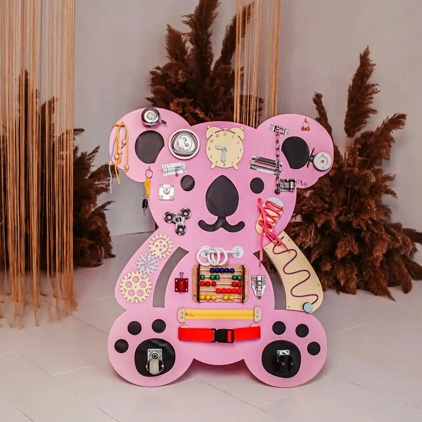 Розвиваюча іграшка Бізіборд "Коала" Temple Group 75х62 см Рожевий Розвиваюча іграшка Бізіборд "Коала" Temple Group 75х62 см Рожевий - Зображення 5