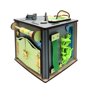 Alternative view of Розвиваюча іграшка Бізикуб Temple Group 15х15х15 см Сірий