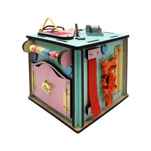 Alternative view of Розвиваюча іграшка Бізикуб Temple Group 15х15х15 см Бірюзовий