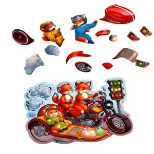 Alternative view of Пазл Багатошарові вкладки "Лисенята на мотоциклі", 39 елементів