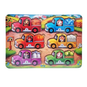 Розвивальна гра з картками "Тварини на вантажівках" (літо)