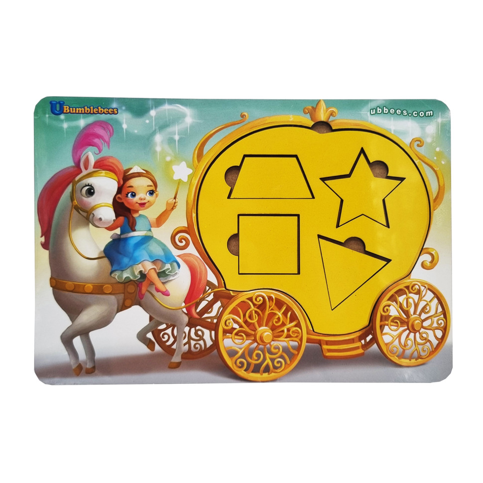 Дерев'яна розвиваюча гра "Фея і карета" танграм Дерев'яна розвиваюча гра "Фея і карета" танграм