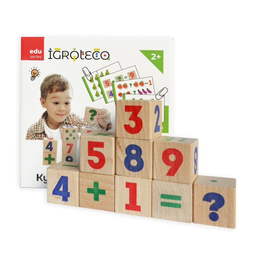 Розвиваючі кубики "Математика", 9 кубиків, 30 завдань Розвиваючі кубики "Математика", 9 кубиків, 30 завдань - Зображення 6