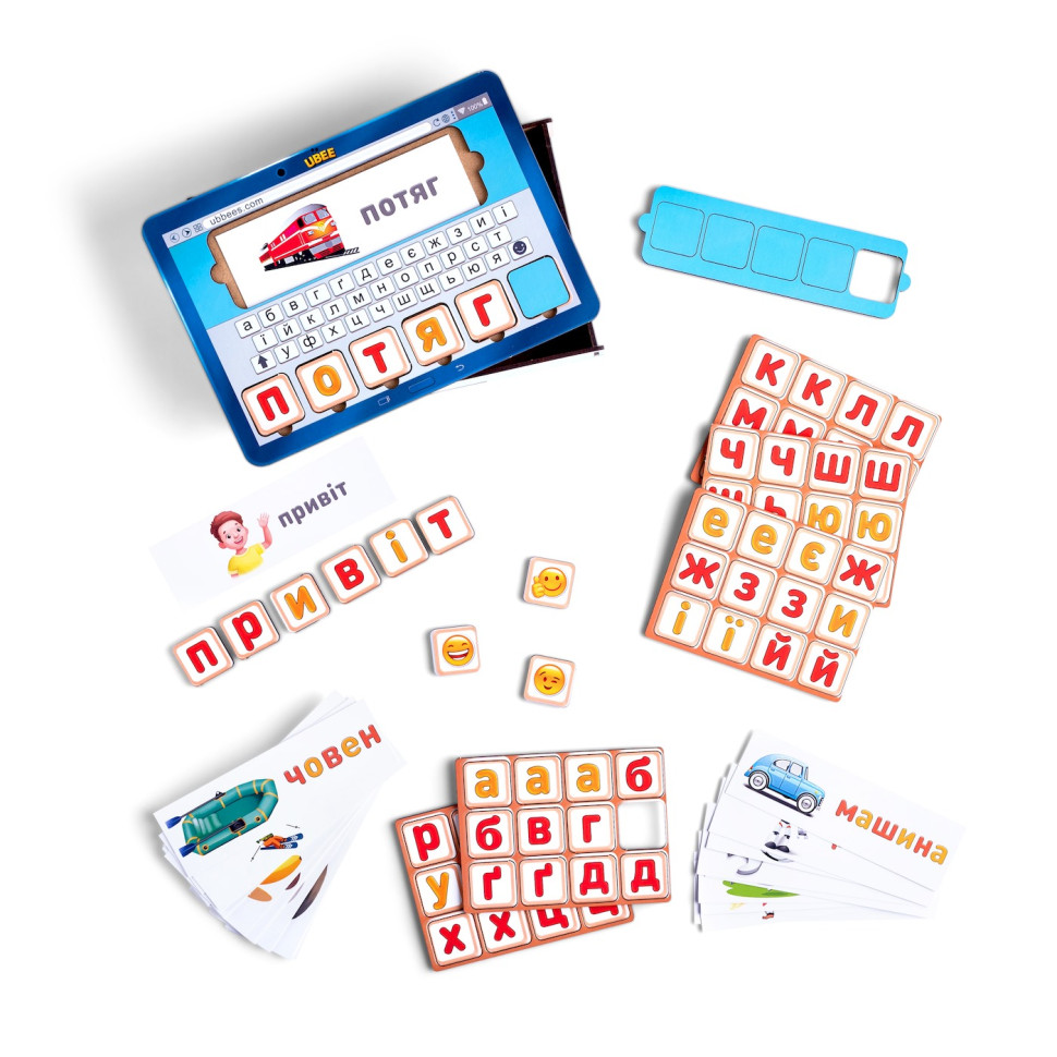 Планшет для хлопчиків "Збери слово за картинкою" Ubumblebees українською мовою Планшет для хлопчиків "Збери слово за картинкою" Ubumblebees українською мовою