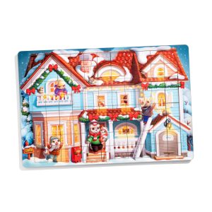 Alternative view of Пазл дитячий дерев'яний "Котячий будинок", 176 елементів