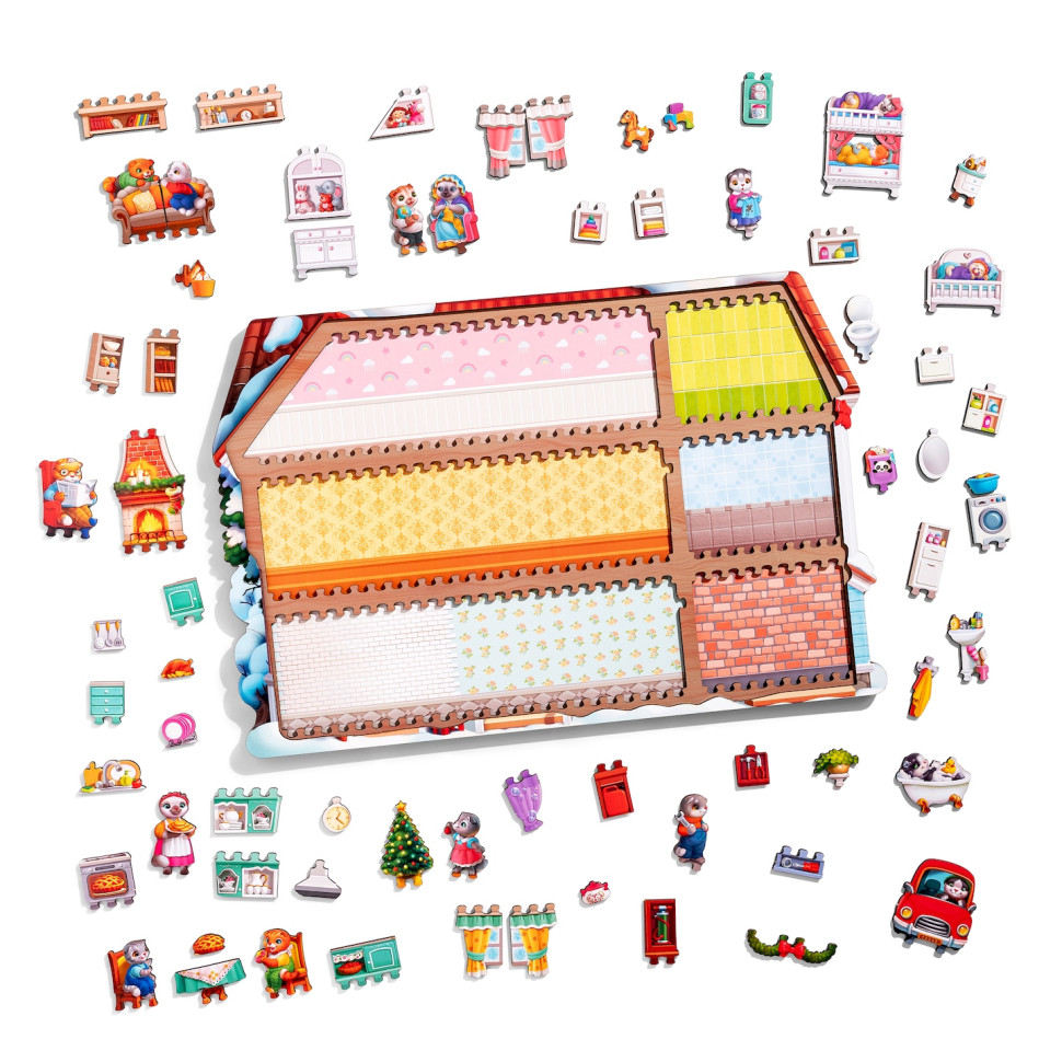 Пазл дитячий фігурний "Котячий дім", 88 елементів Пазл дитячий фігурний "Котячий дім", 88 елементів - Зображення 3