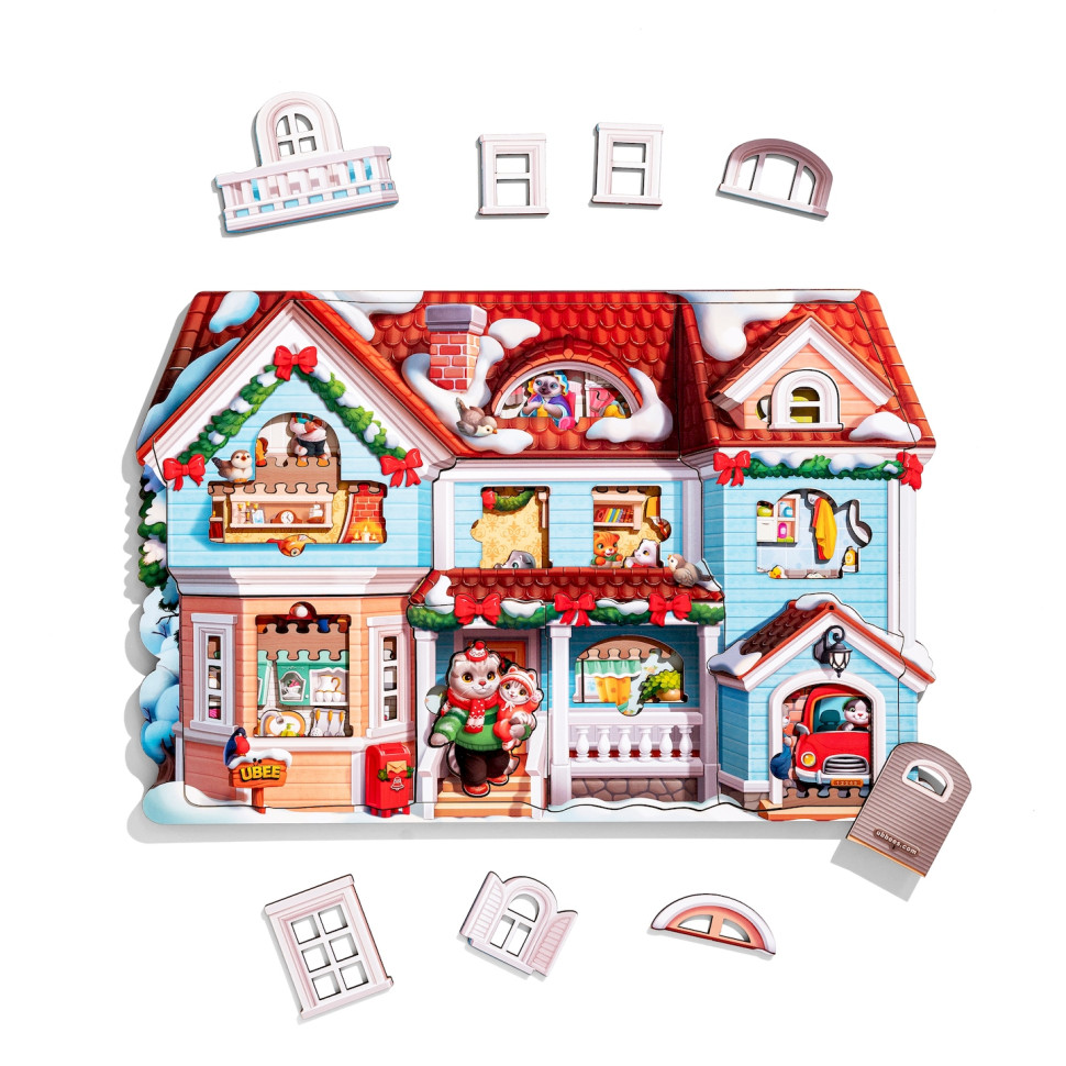 Пазл дитячий фігурний "Котячий дім", 88 елементів Пазл дитячий фігурний "Котячий дім", 88 елементів - Зображення 4