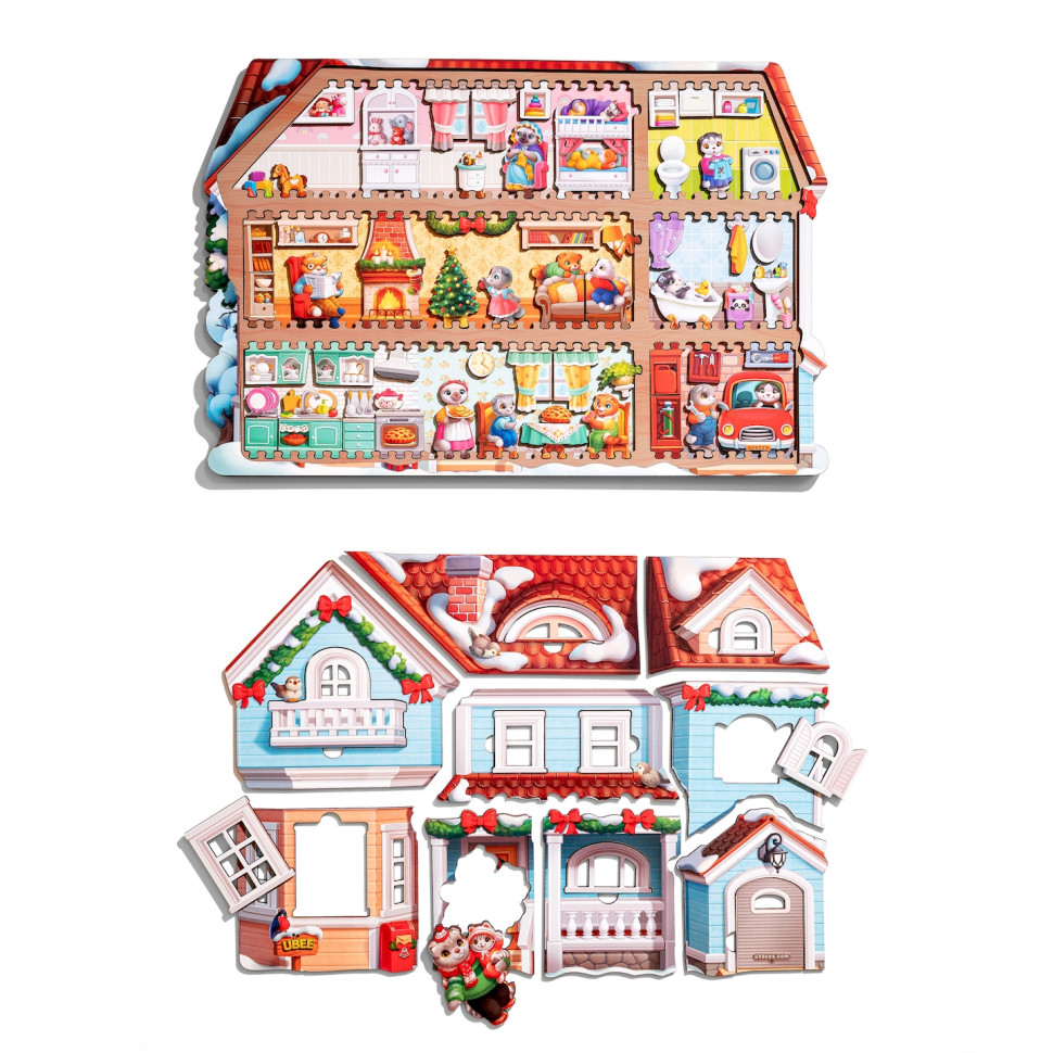 Пазл дитячий фігурний "Котячий дім", 88 елементів Пазл дитячий фігурний "Котячий дім", 88 елементів - Зображення 6