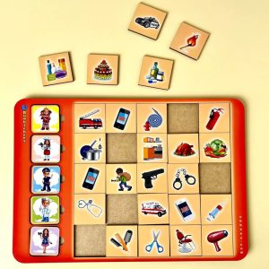 Alternative view of Дерев'яний пазл-вкладиш "Асоціації-професії"