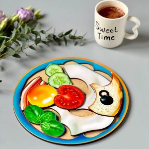 Alternative view of Дерев'яний пазл-сортер "Сніданок"