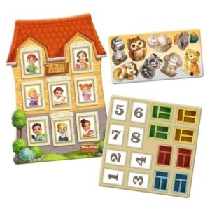 Дерев'яний пазл-вкладиш "Будиночок із завданнями"