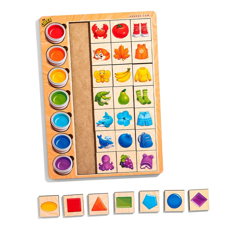 Дерев'яний пазл-вкладиш "Асоціації кольори" Дерев'яний пазл-вкладиш "Асоціації кольори"