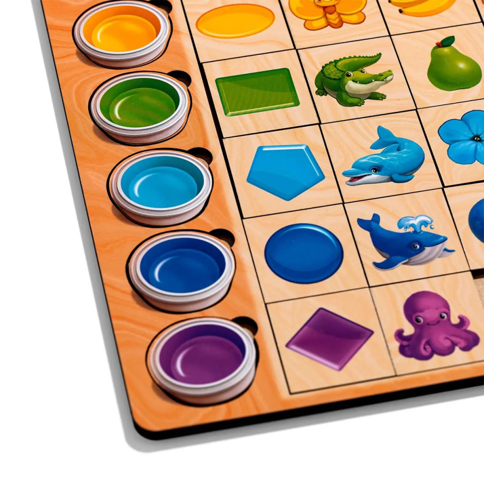 Дерев'яний пазл-вкладиш "Асоціації кольори" Дерев'яний пазл-вкладиш "Асоціації кольори" - Зображення 2