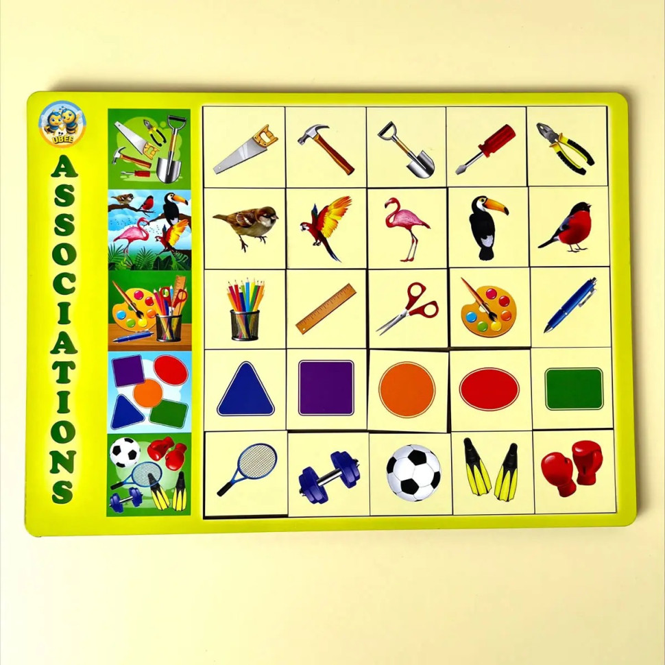 Дерев'яний пазл-вкладиш "Асоціації - 3" Ubumblebees, 25 плашок Дерев'яний пазл-вкладиш "Асоціації - 3" Ubumblebees, 25 плашок - Зображення 3