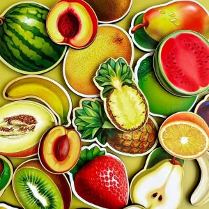 Alternative view of Дерев'яний пазл-вкладиш "Фрукти у розрізі" Ubumblebees сортер