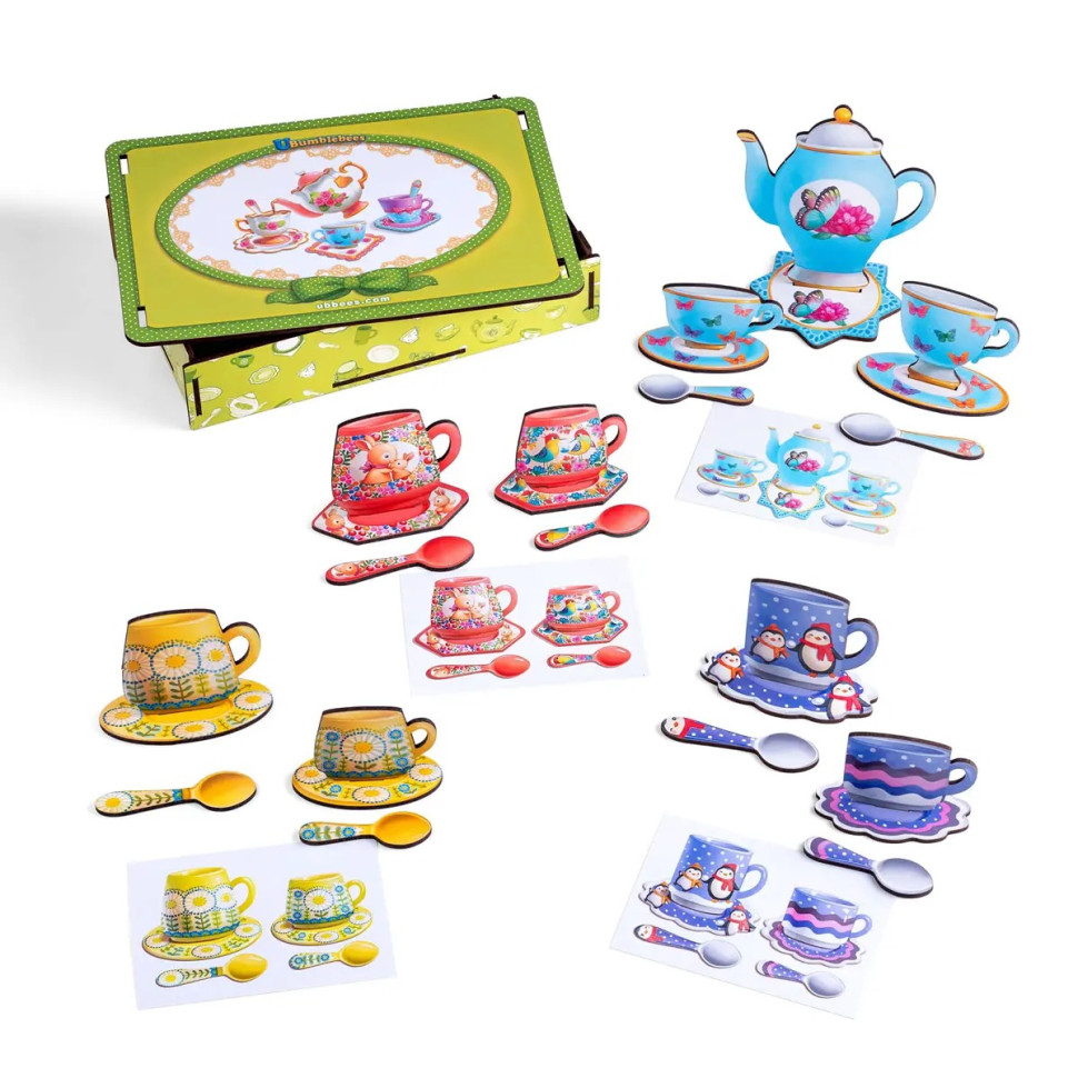 Настільна гра "Веселе чаювання" Ubumblebees дерев'яна Настольная игра «Веселое чаепитие» Ubumblebees деревянная — изображение 2