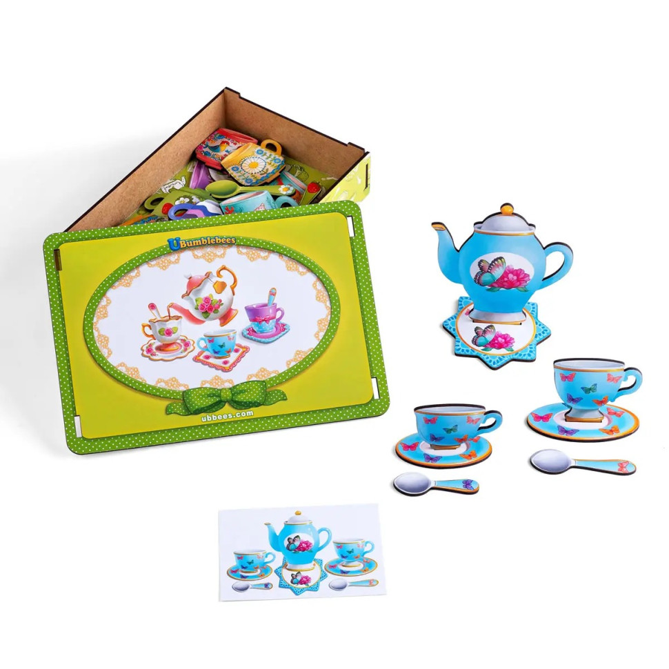 Настільна гра "Веселе чаювання" Ubumblebees дерев'яна Настольная игра «Веселое чаепитие» Ubumblebees деревянная — изображение 3
