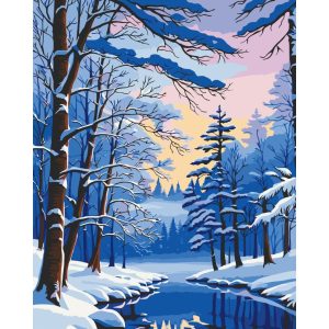 Картина за номерами "Зимовий ліс" 40х50 см