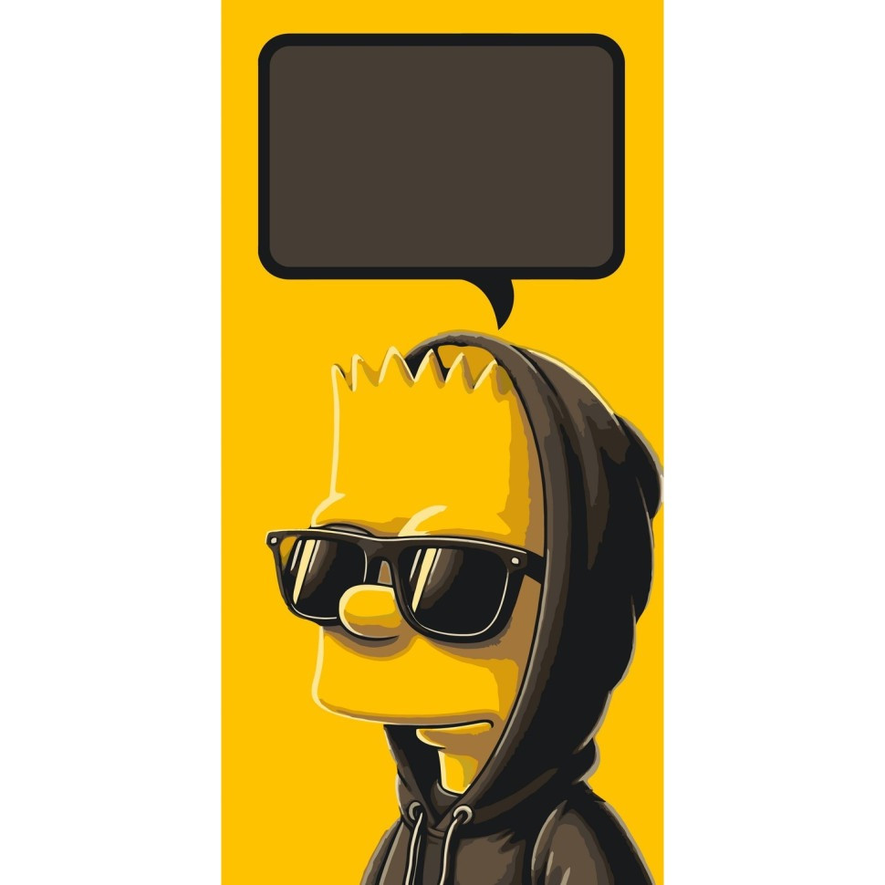 Листівка за номерами "Барт Сімпсон" 40х80 см Листівка за номерами "Барт Сімпсон" 40х80 см