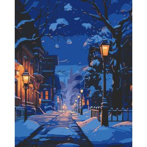 Картина за номерами "Зимова ніч" 40х50 см