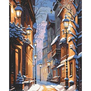 Картина по номерам "Зимний город" 40х50 см